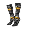 thumbnail image 2 of Fotbe Travel print Women's Men's Novelty Crew Socks Cotton Socks Knee High Socks for Walking,Running,Nurses,Pregnancy, 2 of 9