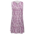 thumbnail image 4 of B91xZ Maxi Robes pour les Femmes 2024 V Cou Décontractée Libre Swing Fluide Robes, Violet XL, 4 of 5