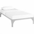 thumbnail image 2 of Modway Ollie Cadre de Lit Plateforme Moderne en Acier pour Lit Simple, Base de Matelas avec Lattes de Soutien, Argent, 2 of 2