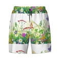 thumbnail image 4 of Lsque Mens Swim Trunks Plants and Insects Pattern - Bathing Suit Compression Liner - Beach Swim Shorts Swimwear - (S-3XL) - Stretch Quick Dry -Medium, 4 of 9