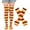 Orange, variant on Extra Long Thermal Knit Socks Over Knee Winter Warm Soft Thick Cold Weather Indoor Outdoor Cozy Daily Casual Party Comfortable Stretch Fit