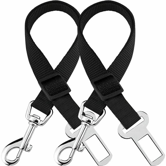 COREBAY 2-Pack Dog Seat Belt for Car, Adjustable Elastic Pet Vehicle Harness Safety Seat Belt Lead for Cats and Dogs