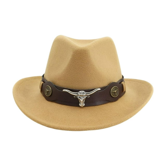 Sombrero de Vaquero Sunnimix Sombrero de Vaquero Occidental Ala Ancha Camello