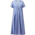 thumbnail image 4 of Vestidos Para Mujer Maxi Vestido Casual Raya Estampado Botones Cuello V Manga Corta Con Bolsillo Vestido Largo Odeerbi  ODB159463, 4 of 4