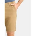 thumbnail image 4 of George Men's & Big Men's Relaxed Fit Stretch Twill Flat Front Shorts, 9" Inseam, Sizes 28-54, 4 of 5