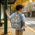 thumbnail image 6 of Bulldog and Floral Blue Pattern 17" School Backpacks for Teens,Waterproof Oxford Fabric,S-Shape Padded Straps for School,Travel,Hiking,Camping, 6 of 6