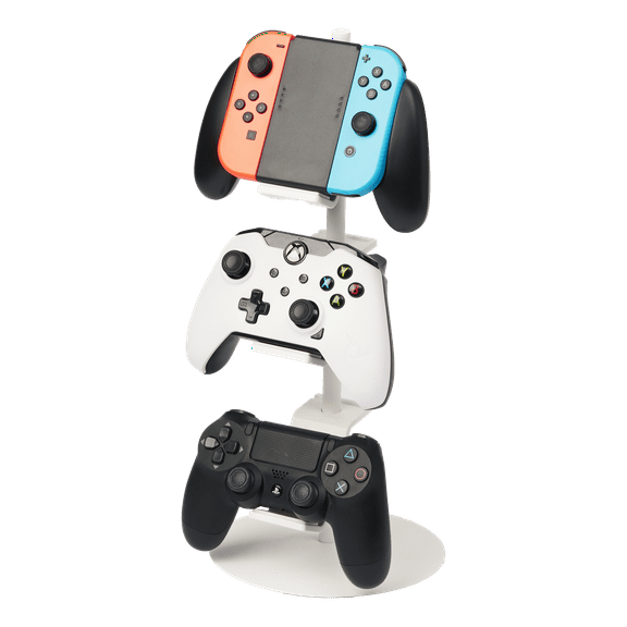 Yamazaki Home Controller Stand, White, Steel, Adjustable Tiers