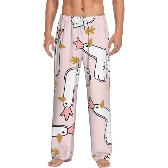 Easygdp Goose Queen for Men's Pajama Pant, Sleep Elastic Waistband Lounge Pants -Small