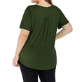thumbnail image 3 of Bouanq Women's Plus Size Tunic Tops T Shirt Floral Casual Swing Blouse, 3 of 5