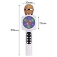 thumbnail image 4 of Micrófono Microfoon Micrófono Inalámbrico Karaoke Con Luz Para Música Cantar Altavoz Reproductor Cantar Grabador Vogacara EL009021-00, 4 of 5