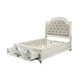 thumbnail image 4 of ACME Jaqueline Queen Bed  in Light Gray Linen and Antique White, 4 of 6