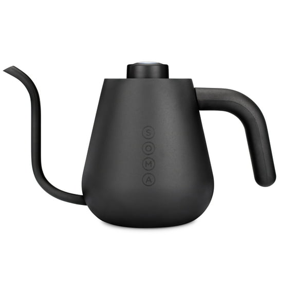 Soma Stainless Steel Gooseneck Stovetop Kettle - Black Powdercoated - Includes Thermometer