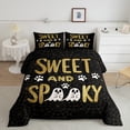 thumbnail image 2 of Feelyou Halloween Cute Ghost Full Size Comforter Sets for Kid, Sweet and Spooky Bedding Comforter Set, Gothic Spider Web Reversible Bedding Sets, Luxury Bedroom Decor, 3pcs, 2 of 8