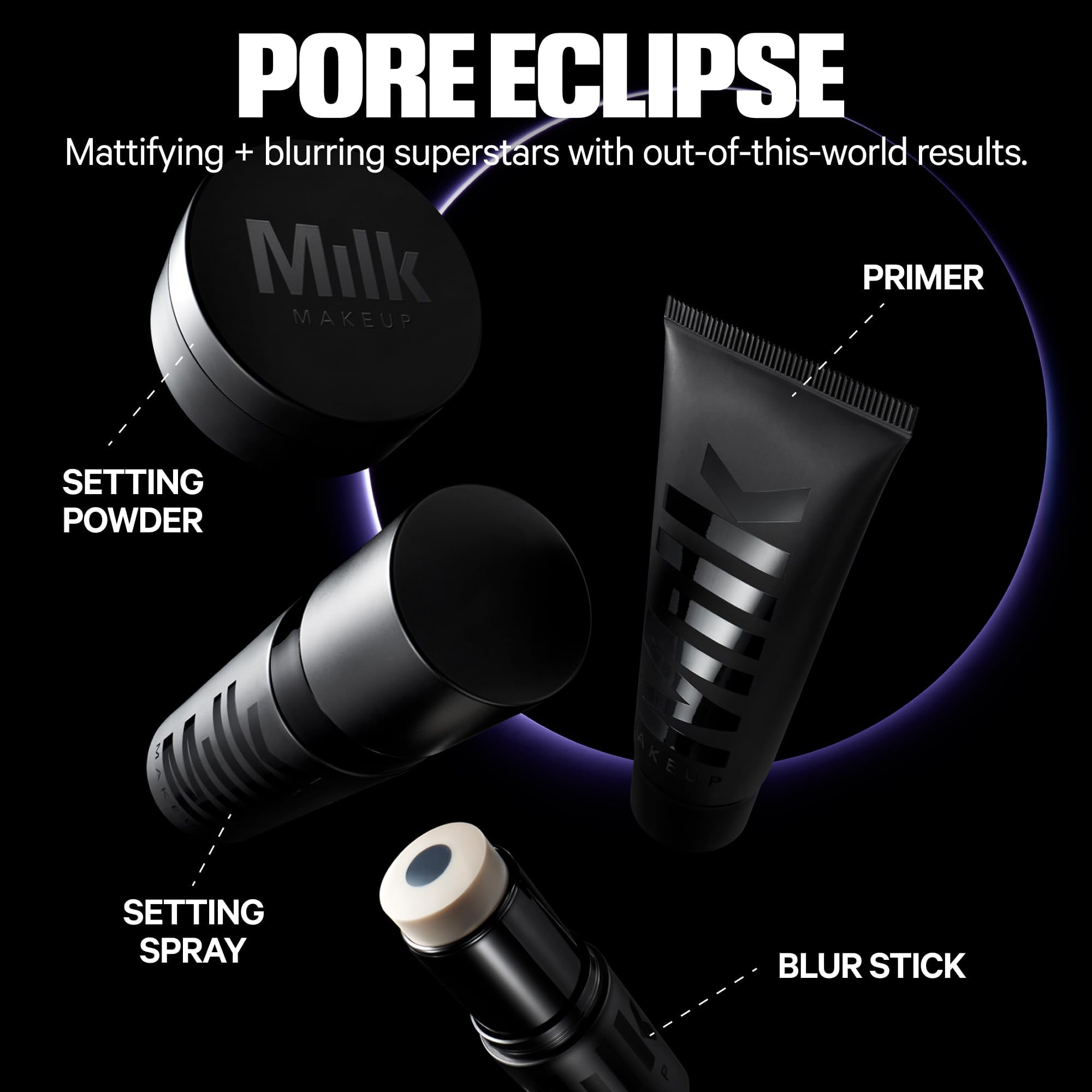 Milk Makeup Pore Eclipse Matte Setting Powder - Translucent Medium NIB