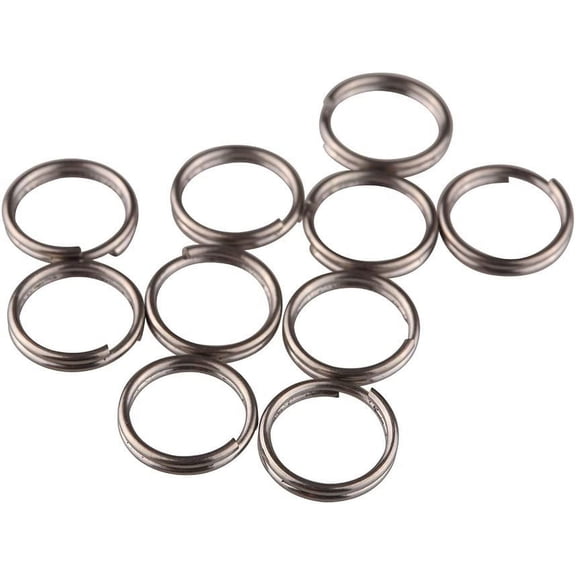 Split Rings Titanium Small Key Rings Pack of 10 (14mm)