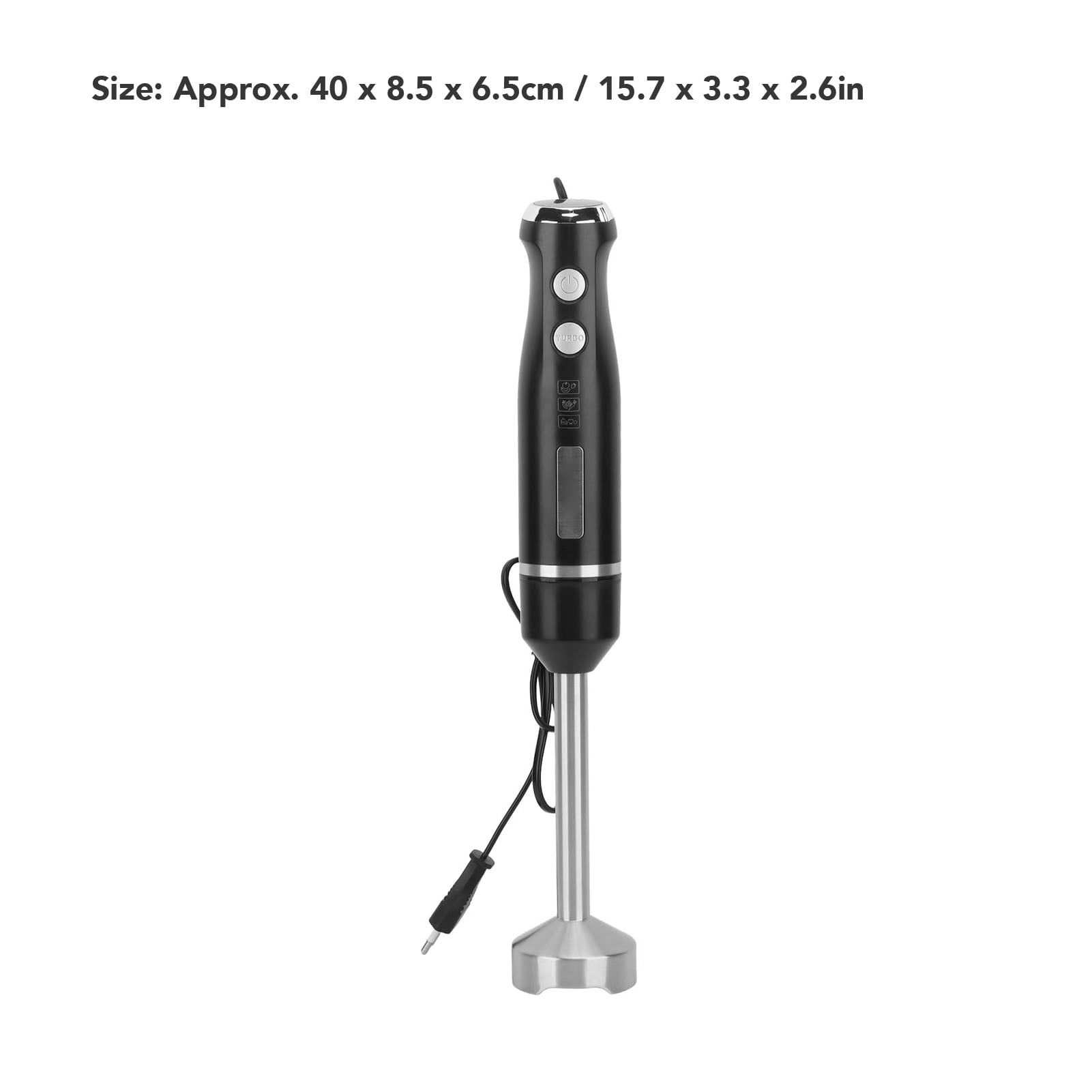 YAHHU Corded Hand Blender, 500W Powerful Variable Speed Handheld Electric Stick Mixer with Stainless Steel Blades for Smoothies, Baby Food, Soups and Sauces, 16.5 inches / 42 cm