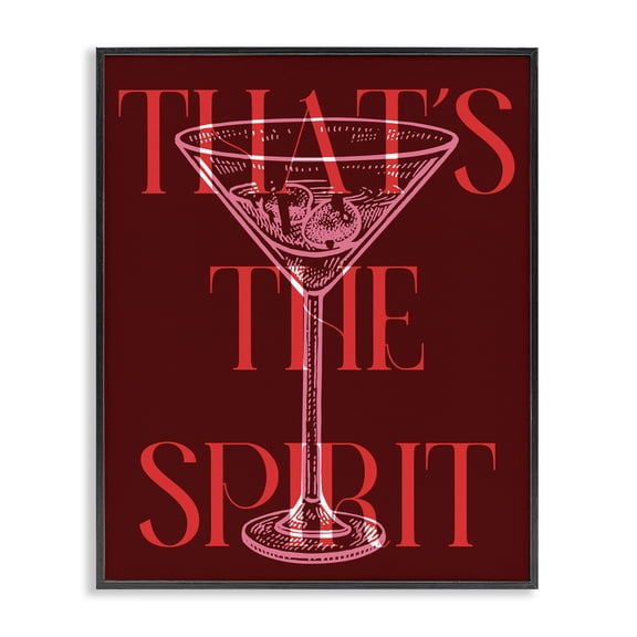 Stupell Industries Eclectic That's The Spirit Martini Black Framed Giclee Art, 11 x 14, by Lil' Rue