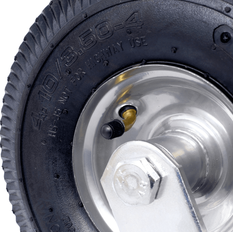 10" Pneumatic Swivel Caster Wheels with Ball Bearings, 5/8" Bore Axle, 2Pcs