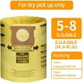 thumbnail image 2 of 5 Pack Vacuum Dust Filter Bags for 5-8 Gallon Shop Vac Wet Dry Vacuum Cleaners, 90661 906-61 9066100 90671 9067100,Etc, 2 of 8