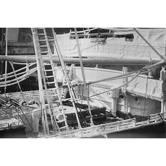 Ship's Deck Clad with Ice-Fine art canvas print (20" x 30")
