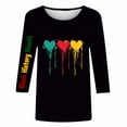 thumbnail image 4 of Xuyuer Black History Shirts Women Black History Month T-Shirt Print Round Neck Casual And Loose Tee Tops African American Shirts, 4 of 6