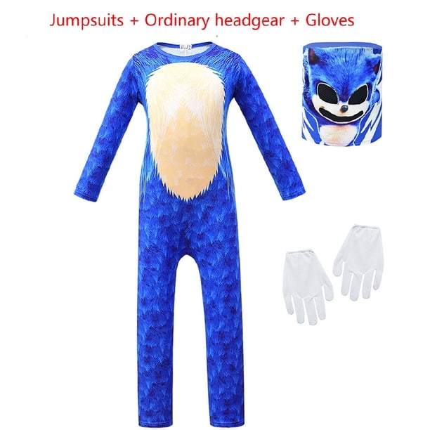 Anime Sonic the Hedgehog Monos Niños Cosplay Disfraz De Halloween Carnaval Escenario Rendimiento Para C39K148