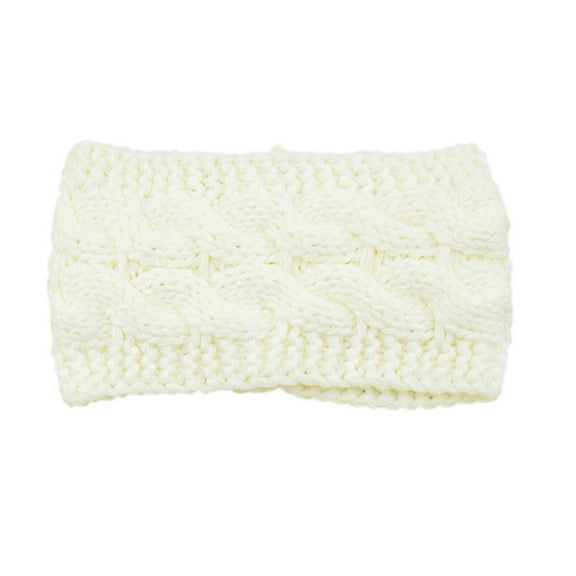 Yigetop Knit Headband Winter Cross Ear Warmer Head Wraps Headbands Side Buttons for Use Face Covering Winter Headband B One Size