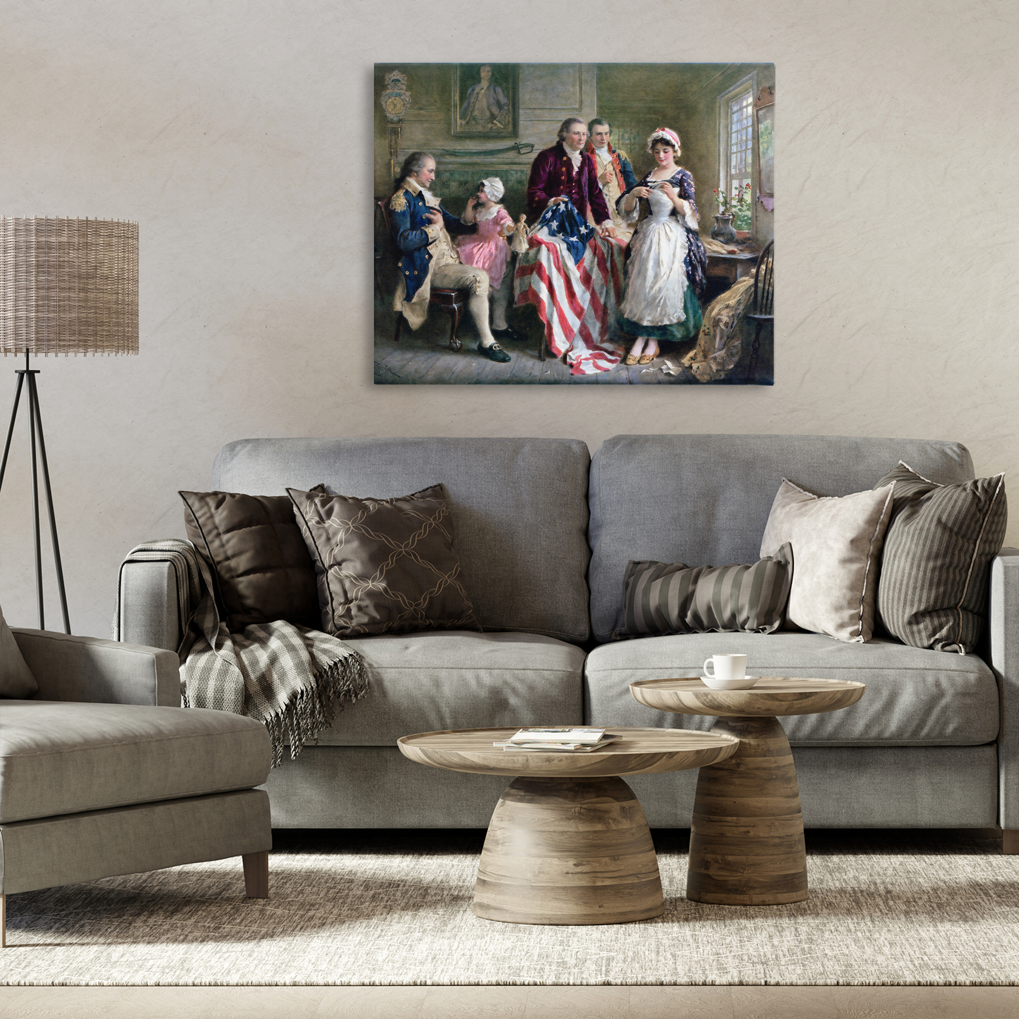 Historical Betsy Ross Canvas Wall Art, design by Arlington Prints