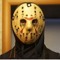 thumbnail image 5 of Scary Halloween Mask Costume Jason Gold Mask Cosplay Mask Masquerade Mask Hockey Mask, 5 of 7