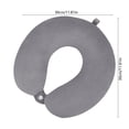 thumbnail image 3 of U-Shaped Neck Pillow for Travel & Office, Polyester Ergonomic Support with Snap Closure, 30x30x8cm in (Gray), 3 of 5