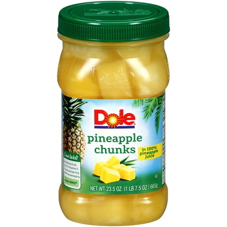 DOLE® Pineapple Chunks in 100% Pineapple Juice 23.5 oz. Plastic Jar