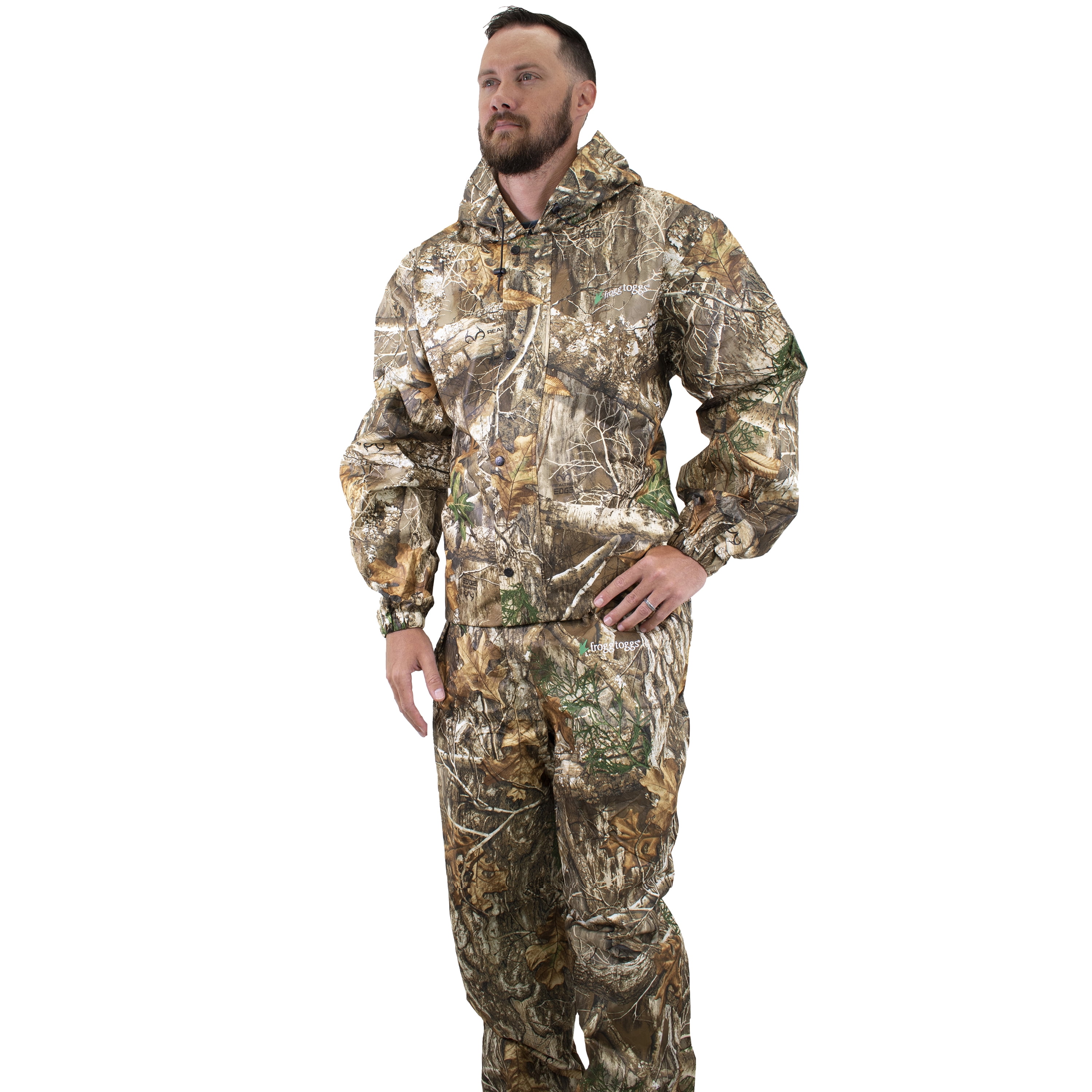 Frogg Toggs All Purpose Men's Adult Camo Rain Jacket and Pant, XL/2X