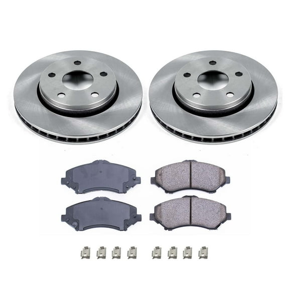 Ultimate Brakes Front Ceramic Brake Pad and Rotor Kit with Hardware WM80260