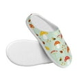 thumbnail image 3 of Daiia Mushroom Bee Print Women’s Fuzzy Slippers Memory Foam Lightweight House Shoes Cozy Loafer Flannel House Shoes-37/38, 3 of 7