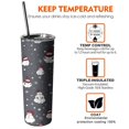thumbnail image 6 of 20oz Dark Christmas Snowman Pattern Skinny Tumblers Stainless Steel Tumbler with Lid and Straw,Vacuum Insulated Double Wall Travel Tumbler Cups with Cleaning Brush for Coffee,Tea, 6 of 6