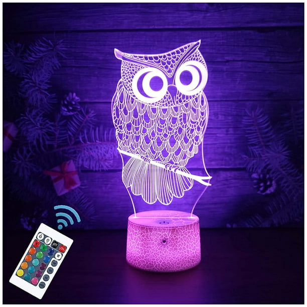 Veilleuse Stitch, LED 3D 16 couleurs avec télécommande, lampe de table pour  cadeaux de Noël, décoration de chambre d'enfant, cadeaux de vacances