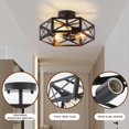 thumbnail image 4 of Lámpara de techo semi empotrada de 6 luces, lámpara de salón de estilo rústico moderno, lámpara de luz negra, lámpara de techo moderna, 4 of 7