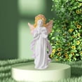 thumbnail image 1 of Chica de oración Escultura de resina Figuras de Centros de mesa Figura Decoración para el hogar Estatua de ángel rezando para Navidad Escrito Violeta7.2x5.5x14.8cm Soledad Estatuillas de estatuas de ángeles, 1 of 10