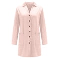 thumbnail image 5 of BOBOGOJP Women's Open Front Casual Long Sleeve Knit Classic Sweaters Cardigan with Pockets Pink for Size XL, 5 of 7