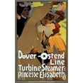 thumbnail image 2 of Hohenstein, Adolfo 10x14 White Modern Wood Framed Museum Art Print Titled - Dover-Ostend Line, 2 of 4