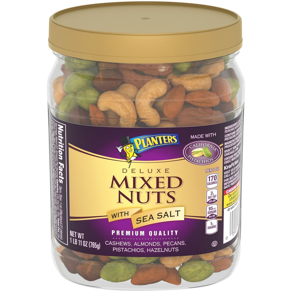 Planters Deluxe Mixed Nuts with Cashews, Almonds, Pecans, Pistachios