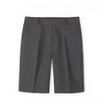 thumbnail image 1 of Men's Slim Fit Dress Pants Solid Color Bermuda Casual Business Office Trousers 34 01 Dark Gray, 1 of 5