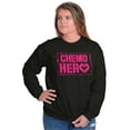 thumbnail image 3 of Breast Cancer Chemo Hero BCA Heart Women Crewneck Sweatshirt Brisco Brands S, 3 of 6