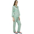 thumbnail image 4 of Bimba Women's Sleepwear Full Sleeve Green Pajama Set With Shirt Nightwear-4, 4 of 5