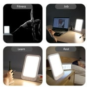 Light Therapy Lamp - 10000 Lux Therapy Light with 3 Color Temperatures and 6 Timer Settings, Touch Control Happy Lamp for Home/Office Use