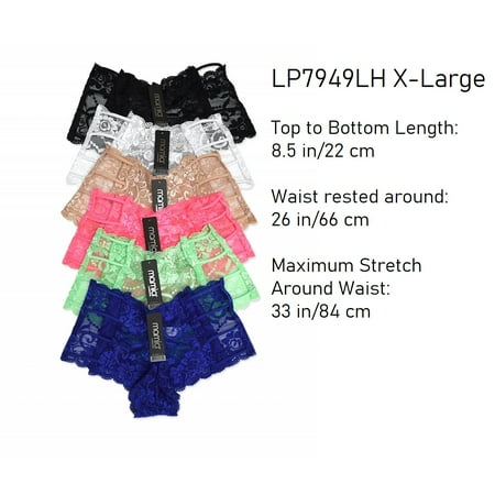 

Mamia Lingerie Lace Panties LP7949 (X-Large 6 Pack)