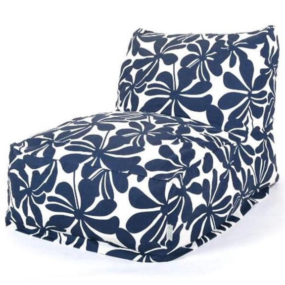 Majestic Home Navy Blue Plantation Bean Bag Chair Lounger