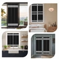 thumbnail image 7 of Black Striped Window Privacy Film, Farmhouse Black White Stripes Static Cling UV Sun Blocking Heat Control Window Tint Day and Night, Non-Adhesive Reusable One Way Windows Privacy Cover 17.7''x78.7'', 7 of 7