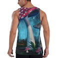 thumbnail image 3 of Easygdp Fantasy Mushrooms Men's Tank Top, Sleeveless Muscle T Shirts, Breathable, Quick-Dry, Loose for Gym, Running, Fitness - 3X-Large, 3 of 9