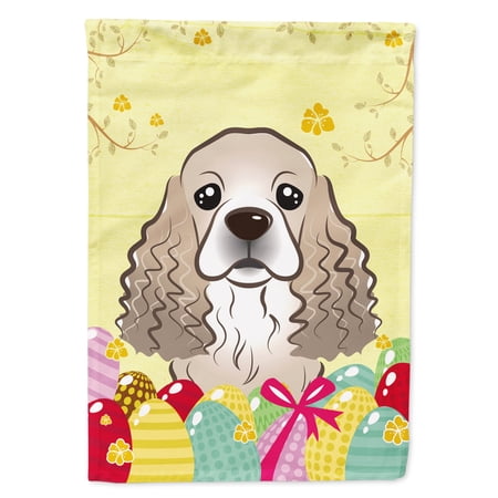 Caroline s Treasures BB1898GF Cocker Spaniel Easter Egg Hunt Flag Garden Size   Small  multicolor